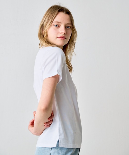 COLONY 2139(コロニートゥーワンスリーナイン)の「プレーティング半袖Tシャツ(Tシャツ/カットソー・レディース・ネイビー/チャコールグレー/グレー/ブラック/ホワイト・LARGE/MEDIUM/SMALL)」の8枚目の写真