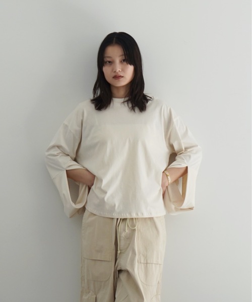 BASERANGE ベースレンジ 25SS HARBOUR LONG SLEEVE TEE オーガニックコットン ロングスリーブTシャツ TOHAL-RC-SP25 XS UNDYED 長袖 カットソー 定価21,780円 トップス【新古品】【中古】【BASERANGE】 BASERANGE ベースレンジ 25SS HARBOUR LONG SLEEVE TEE オーガニック