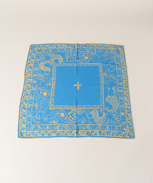 IENA LA BOUCLE（イエナラブークル）の「LAR ARIEL AZUR 60*60 スカーフ LARSL0130（バンダナ/スカーフ・レディース・ブルー系その他・FREE）」の3枚目の写真