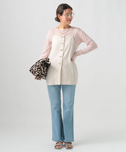 BAYFLOW（ベイフロー）の「[セットアップ可能]リネンキャミビスチェ（キャミソール・レディース・アイボリー/イエロー・SMALL/MEDIUM）」の14枚目の写真