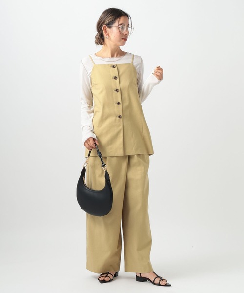 BAYFLOW（ベイフロー）の「[セットアップ可能]リネンキャミビスチェ（キャミソール・レディース・アイボリー/イエロー・SMALL/MEDIUM）」の17枚目の写真