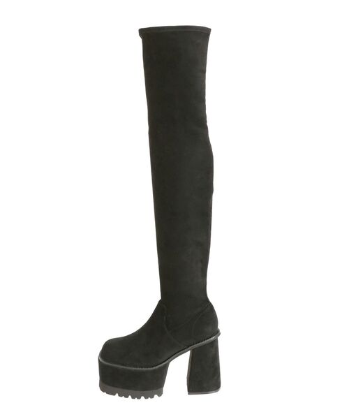 EMODA（エモダ）の「スクエアフィットロングブーツ（ブーツ・レディース・ブラック・SMALL/MEDIUM/LARGE）」の6枚目の写真