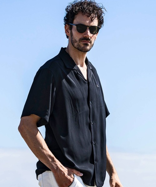 1PIU1UGUALE3  RELAX （ウノピゥウノウグァーレトレ リラックス）の「1PIU1UGUALE3 RELAX(ウノピゥウノウグァーレトレ リラックス)ロゴアロハ半袖シャツ ショートスリーブシャツ（シャツ/ブラウス・メンズ・ホワイト/ブラック・S/M/L/XL/XXL）」の15枚目の写真