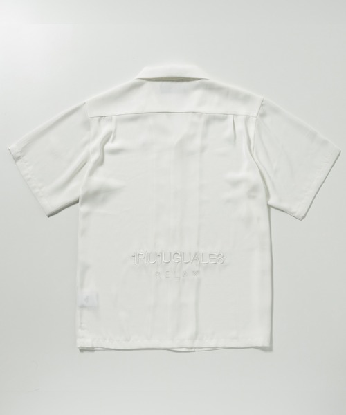 1PIU1UGUALE3  RELAX （ウノピゥウノウグァーレトレ リラックス）の「1PIU1UGUALE3 RELAX(ウノピゥウノウグァーレトレ リラックス)ロゴアロハ半袖シャツ ショートスリーブシャツ（シャツ/ブラウス・メンズ・ホワイト/ブラック・S/M/L/XL/XXL）」の21枚目の写真