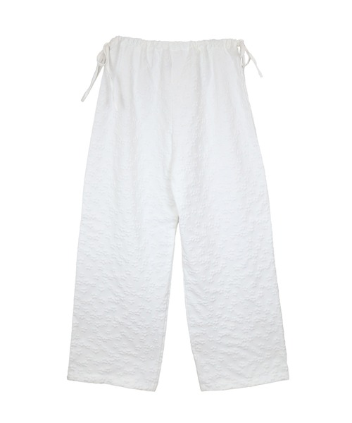 セール】フラワージャガードイージーパンツ/リラックスパンツ