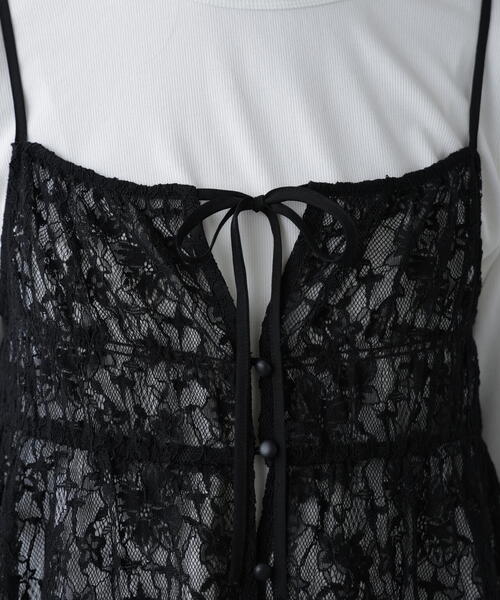 FREE'S MART（フリーズマート）の「◆前後2WAYレースチュニックキャミブラウス（シャツ/ブラウス・レディース・ホワイト/ブラック・FREE）」の15枚目の写真