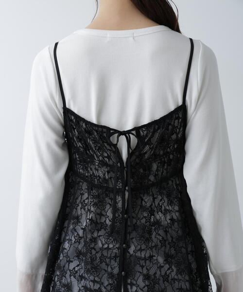 FREE'S MART（フリーズマート）の「◆前後2WAYレースチュニックキャミブラウス（シャツ/ブラウス・レディース・ホワイト/ブラック・FREE）」の19枚目の写真