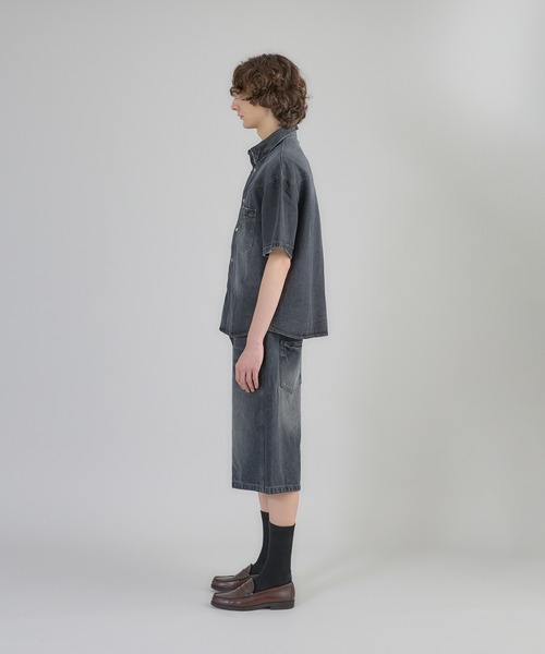 Regen Glanz（レーゲングランツ）の「denim shirt/デニムシャツ（シャツ/ブラウス・メンズ・ブルー/ブラック・LARGE/MEDIUM）」の7枚目の写真