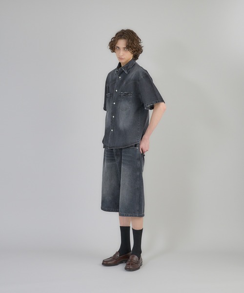 Regen Glanz（レーゲングランツ）の「denim shirt/デニムシャツ（シャツ/ブラウス・メンズ・ブルー/ブラック・LARGE/MEDIUM）」の5枚目の写真