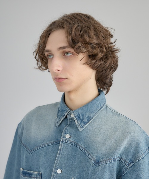 Regen Glanz（レーゲングランツ）の「denim shirt/デニムシャツ（シャツ/ブラウス・メンズ・ブルー/ブラック・LARGE/MEDIUM）」の9枚目の写真