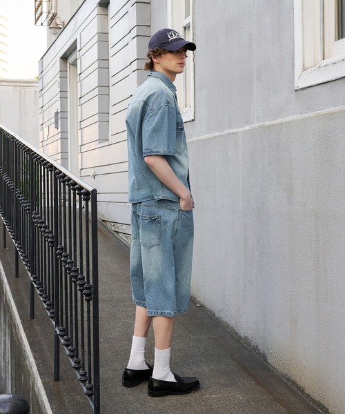 Regen Glanz（レーゲングランツ）の「denim shirt/デニムシャツ（シャツ/ブラウス・メンズ・ブルー/ブラック・LARGE/MEDIUM）」の17枚目の写真