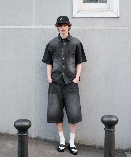 Regen Glanz（レーゲングランツ）の「denim shirt/デニムシャツ（シャツ/ブラウス・メンズ・ブルー/ブラック・LARGE/MEDIUM）」の20枚目の写真