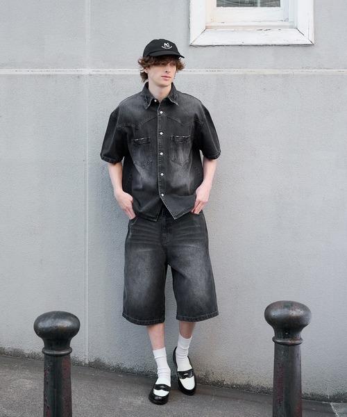 Regen Glanz（レーゲングランツ）の「denim shirt/デニムシャツ（シャツ/ブラウス・メンズ・ブルー/ブラック・LARGE/MEDIUM）」の21枚目の写真
