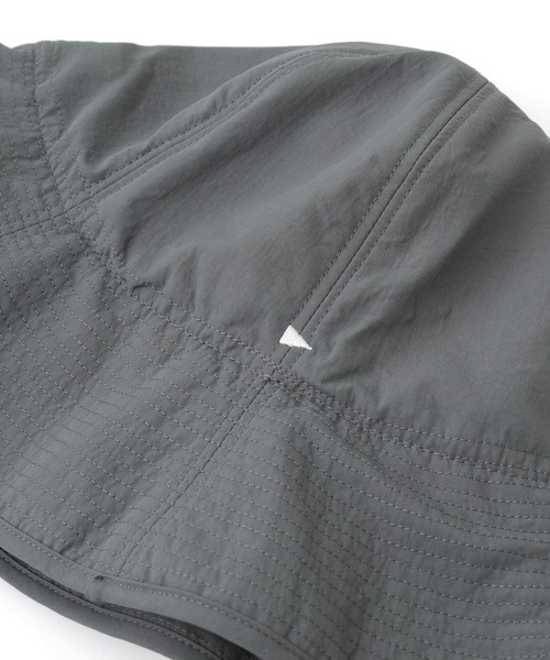 halo commodity（ハロ　コモディティー）の「halo commodity Karst Horn Hat ハロ コモディティー カルストホーンハット アドベンチャーハット サファリハット 帽子 ヒモ付き（ハット・レディース・チャコールグレー/ブラック・FREE）」の9枚目の写真