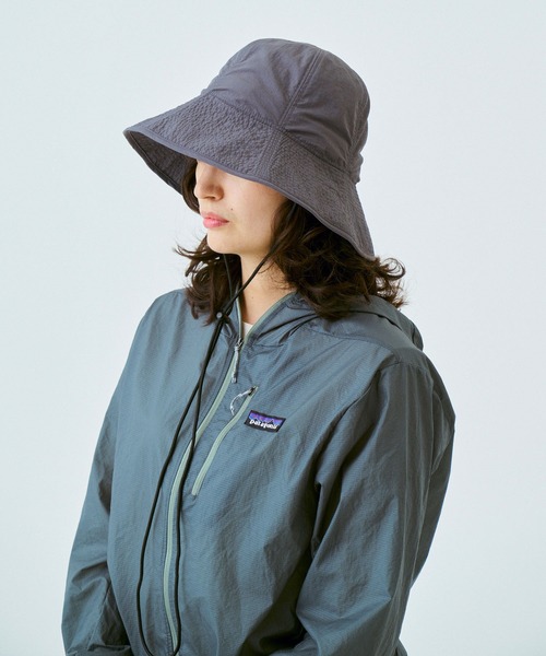 halo commodity（ハロ　コモディティー）の「halo commodity Karst Horn Hat ハロ コモディティー カルストホーンハット アドベンチャーハット サファリハット 帽子 ヒモ付き（ハット・レディース・チャコールグレー/ブラック・FREE）」の4枚目の写真