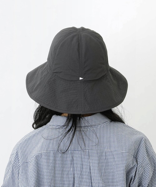 halo commodity（ハロ　コモディティー）の「halo commodity Karst Horn Hat ハロ コモディティー カルストホーンハット アドベンチャーハット サファリハット 帽子 ヒモ付き（ハット・レディース・チャコールグレー/ブラック・FREE）」の5枚目の写真