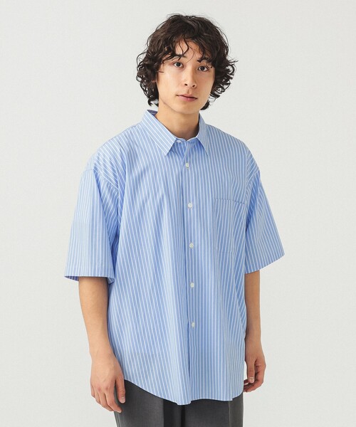 BEAMS（ビームス）の「ストライプ イージー ミニレギュラーカラー シャツ（シャツ/ブラウス・メンズ・ブラウン/サックスブルー・XL/L/M/S）」の18枚目の写真