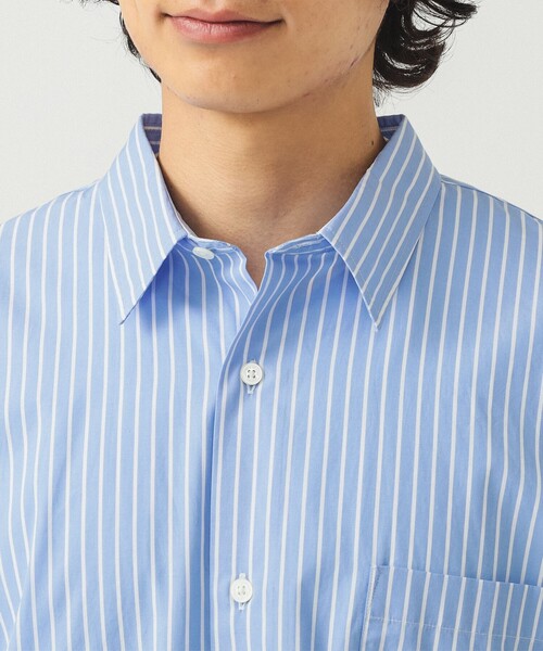 BEAMS（ビームス）の「ストライプ イージー ミニレギュラーカラー シャツ（シャツ/ブラウス・メンズ・ブラウン/サックスブルー・XL/L/M/S）」の15枚目の写真