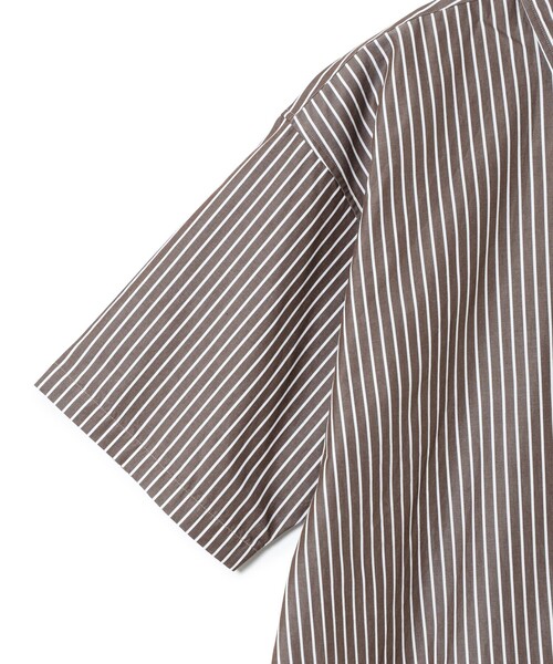 BEAMS（ビームス）の「ストライプ イージー ミニレギュラーカラー シャツ（シャツ/ブラウス・メンズ・ブラウン/サックスブルー・XL/L/M/S）」の9枚目の写真