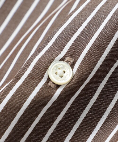 BEAMS（ビームス）の「ストライプ イージー ミニレギュラーカラー シャツ（シャツ/ブラウス・メンズ・ブラウン/サックスブルー・XL/L/M/S）」の7枚目の写真