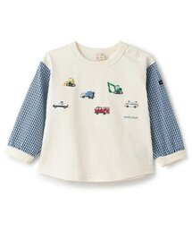 petit main | 働く車袖布帛Tシャツ(Tシャツ/カットソー)