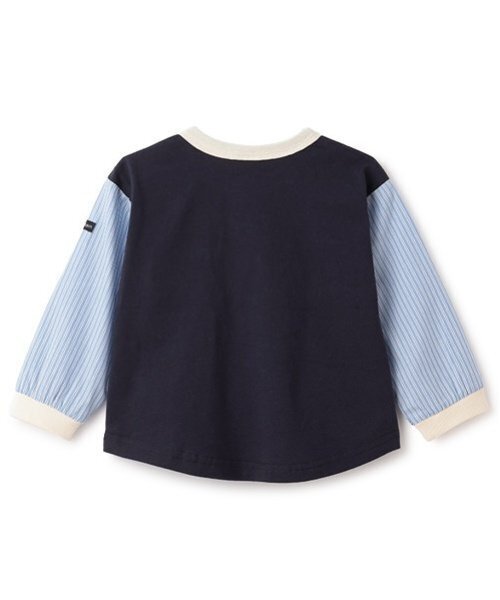 petit main(プティマイン)の「働く車袖布帛Tシャツ(Tシャツ/カットソー・キッズ・ネイビー/アイボリー・110cm/100cm/90cm/80cm/120cm/130cm)」の8枚目の写真