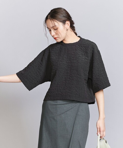 BEAUTY&YOUTH UNITED ARROWS(ビューティーアンドユースユナイテッドアローズ)の「ジャガード クルーネック 6分袖 プルオーバー(Tシャツ/カットソー・レディース・ブラック/グレー/ホワイト・FREE)」の17枚目の写真
