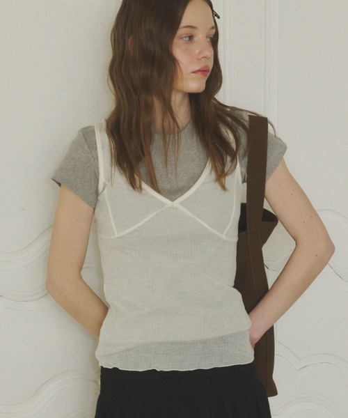 GIUNON ソフトシアータンクトップ soft sheer tank top / ソフトシアータンクトップ（タンクトップ