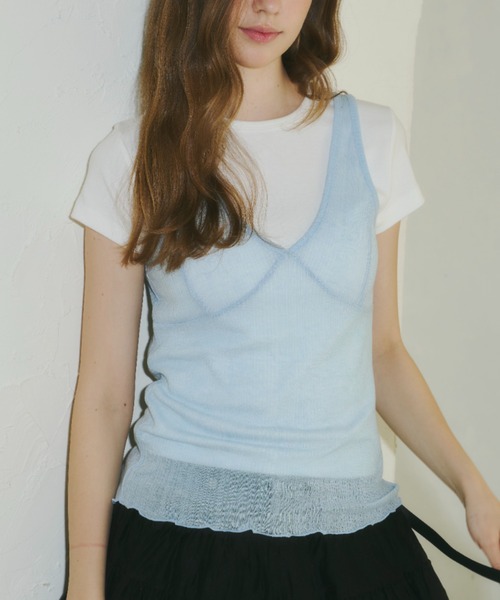GIUNON ソフトシアータンクトップ soft sheer tank top / ソフトシアータンクトップ（タンクトップ