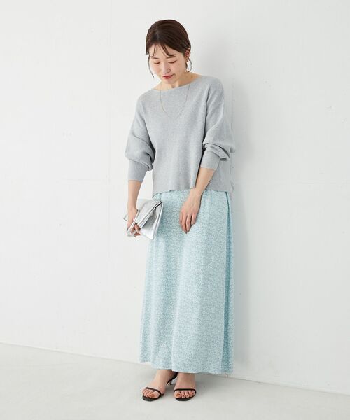 le.coeur blanc(ルクールブラン)の「ミニフラワープリントギャザースカート(スカート・レディース・グリーン系その他/ブラック系その他・38)」の5枚目の写真