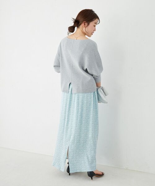 le.coeur blanc(ルクールブラン)の「ミニフラワープリントギャザースカート(スカート・レディース・グリーン系その他/ブラック系その他・38)」の7枚目の写真