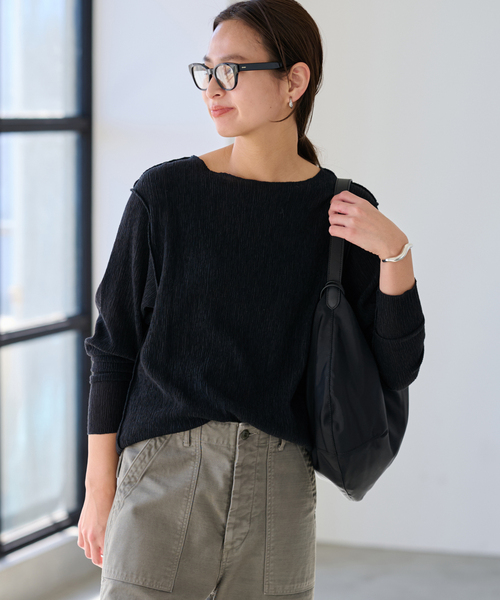 FRAMeWORK(フレームワーク)の「ORSETTO/オルセット PANE ナイロンSHOULDERバック(ショルダーバッグ・レディース・ブラック/ホワイト系その他・FREE)」の3枚目の写真
