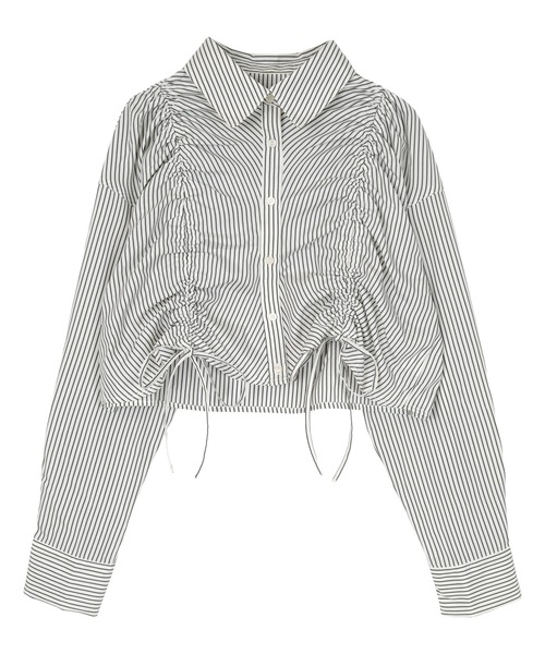 miette(ミエット)の「シャーリングショートシャツ(シャツ/ブラウス・レディース・ピンク系その他/ブルー系その他/ホワイト系その他/ブラック系その他・FREE)」の22枚目の写真