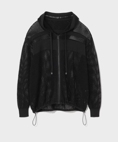 美品　GRACE CLASSグレースクラス　セットアップ　レース　ボーダー ボーダーメッシュフーディ（パーカー）｜GRACE CLASS（グレース