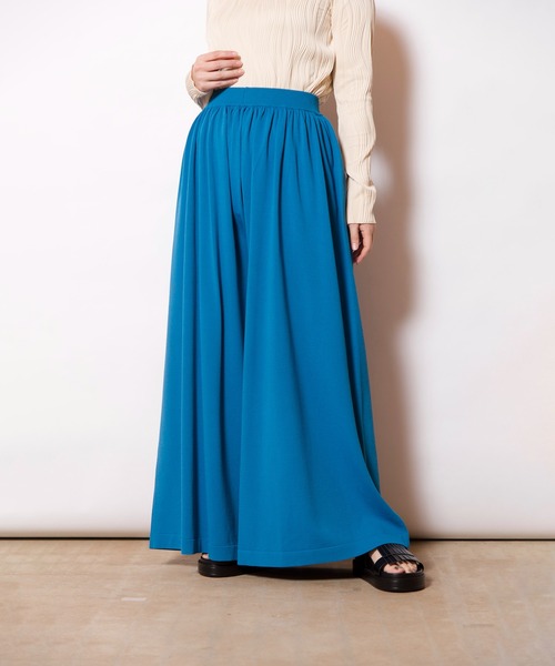 OSMOSIS（オズモーシス）の「ワイドギャザーニットパンツ（その他パンツ・レディース・ライトグレー/ダークグレー/ブルーグリーン/ブラック・ONE SIZE）」の10枚目の写真