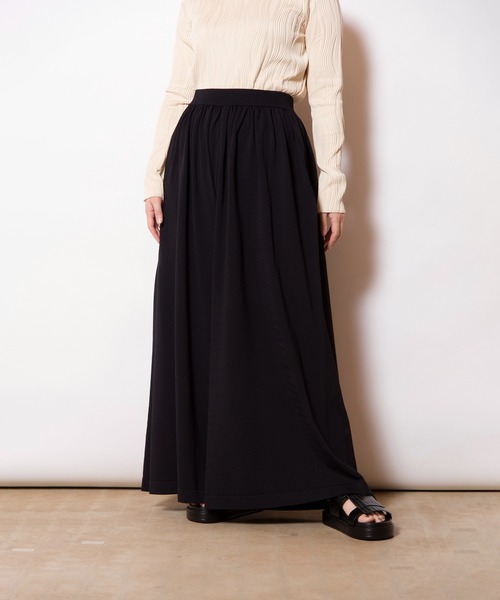 OSMOSIS（オズモーシス）の「ワイドギャザーニットパンツ（その他パンツ・レディース・ライトグレー/ダークグレー/ブルーグリーン/ブラック・ONE SIZE）」の11枚目の写真