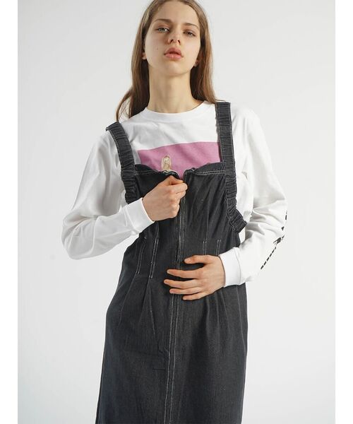 :ETHROF(イーサオブ)の「FRONT ZIP DENIM JUMPER SKIRT(ワンピース・レディース・ブルー系その他/ブラック・MEDIUM)」の17枚目の写真
