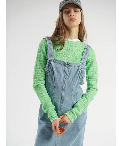 :ETHROF(イーサオブ)の「FRONT ZIP DENIM JUMPER SKIRT(ワンピース・レディース・ブルー系その他/ブラック・MEDIUM)」の14枚目の写真