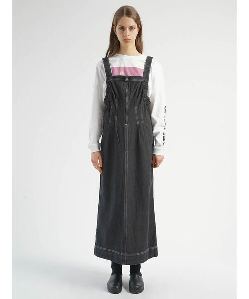 :ETHROF(イーサオブ)の「FRONT ZIP DENIM JUMPER SKIRT(ワンピース・レディース・ブルー系その他/ブラック・MEDIUM)」の11枚目の写真