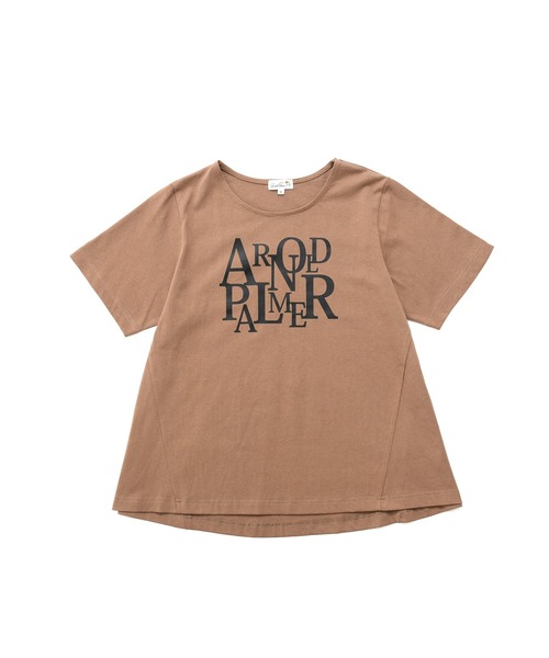 Arnold Palmer(アーノルドパーマー)の「ロゴプリント Aライン Tシャツ(Tシャツ/カットソー・レディース・ホワイト/ダークベージュ/ブラック・M/L/S)」の14枚目の写真
