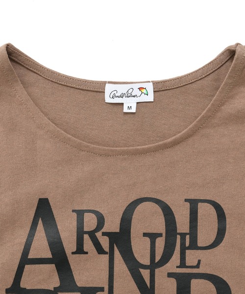 Arnold Palmer(アーノルドパーマー)の「ロゴプリント Aライン Tシャツ(Tシャツ/カットソー・レディース・ホワイト/ダークベージュ/ブラック・M/L/S)」の15枚目の写真