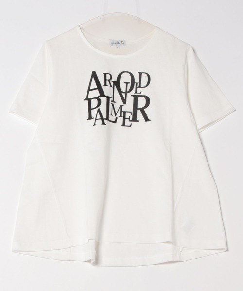 Arnold Palmer(アーノルドパーマー)の「ロゴプリント Aライン Tシャツ(Tシャツ/カットソー・レディース・ホワイト/ダークベージュ/ブラック・M/L/S)」の22枚目の写真