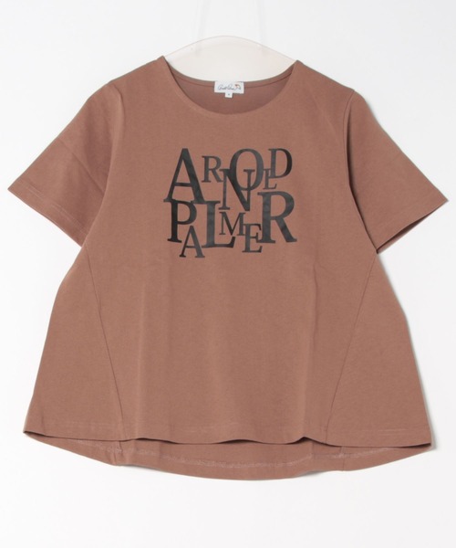Arnold Palmer(アーノルドパーマー)の「ロゴプリント Aライン Tシャツ(Tシャツ/カットソー・レディース・ホワイト/ダークベージュ/ブラック・M/L/S)」の21枚目の写真