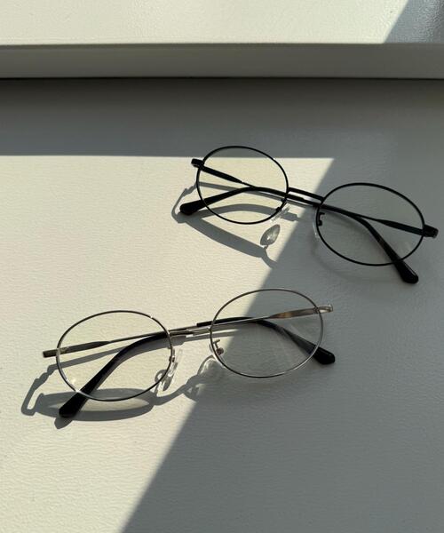 WEGO（ウィゴー）の「WEGO/オーバルメタルフレームアイウェア（サングラス・レディース・シルバー/ブラック・FREE）」の3枚目の写真