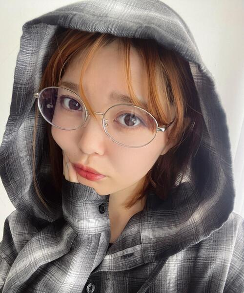 WEGO（ウィゴー）の「WEGO/オーバルメタルフレームアイウェア（サングラス・レディース・シルバー/ブラック・FREE）」の5枚目の写真