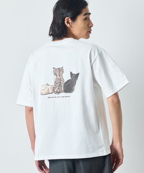 FREAK'S STORE(フリークスストア)の「限定展開 ビッグシルエット 両面プリント クルーネック Tシャツ / Kitten(Tシャツ/カットソー・メンズ・ホワイト系その他/ホワイト/ブラック・X-LARGE/LARGE/MEDIUM)」の13枚目の写真