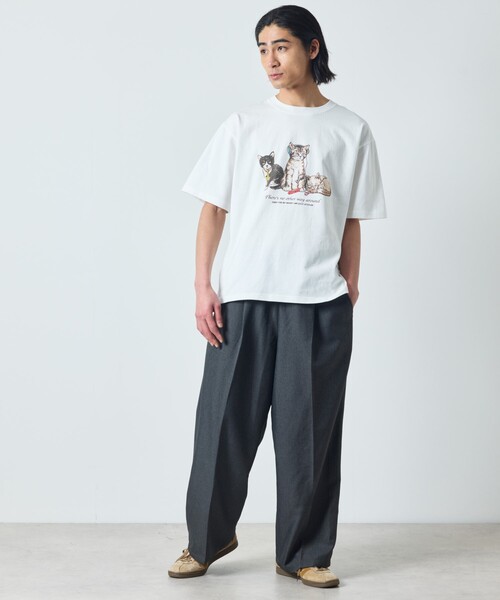 FREAK'S STORE(フリークスストア)の「限定展開 ビッグシルエット 両面プリント クルーネック Tシャツ / Kitten(Tシャツ/カットソー・メンズ・ホワイト系その他/ホワイト/ブラック・X-LARGE/LARGE/MEDIUM)」の14枚目の写真