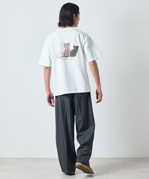 セール】限定展開 ビッグシルエット 両面プリント クルーネック
