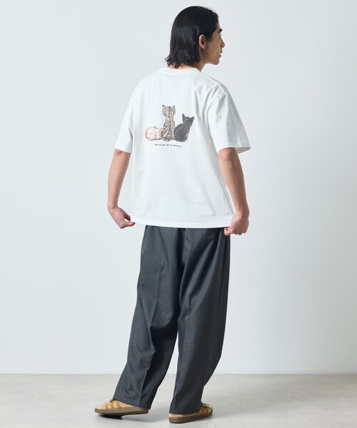 FREAK'S STORE(フリークスストア)の「限定展開 ビッグシルエット 両面プリント クルーネック Tシャツ / Kitten(Tシャツ/カットソー・メンズ・ホワイト系その他/ホワイト/ブラック・X-LARGE/LARGE/MEDIUM)」の17枚目の写真