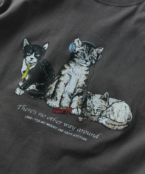 FREAK'S STORE(フリークスストア)の「限定展開 ビッグシルエット 両面プリント クルーネック Tシャツ / Kitten(Tシャツ/カットソー・メンズ・ホワイト系その他/ホワイト/ブラック・X-LARGE/LARGE/MEDIUM)」の12枚目の写真